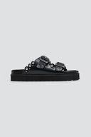 Σανδάλια flatforms δερμάτινα με τρουκς ATENEO 