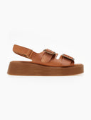 Σανδάλια flatforms δερμάτινα με velcro Iris Sandals