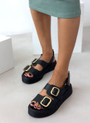 Σανδάλια flatforms δερμάτινα με velcro Iris Sandals