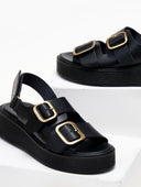 Σανδάλια flatforms δερμάτινα με velcro Iris Sandals