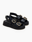 Σανδάλια flatforms δερμάτινα με velcro Iris Sandals