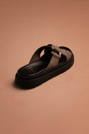 Σανδάλια flatforms δερμάτινα nubuck Tfp - Τάουπε