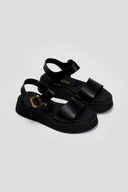 Σανδάλια flatforms δερμάτινα Ragazza 01229