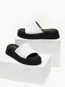 Σανδάλια flatforms δερμάτινα Ragazza 01235