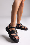 Σανδάλια flatforms δερμάτινα Tfp