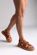 Σανδάλια flatforms δερμάτινα Tfp