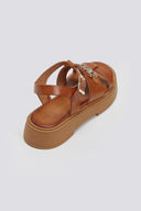 Σανδάλια flatforms δερμάτινα Tfp