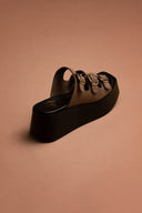 Σανδάλια flatforms δερμάτινα με τοκάδες Tfp - Πούρο