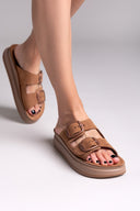 Σανδάλια flatforms δερμάτινα ZEFI FANTASY SANDALS