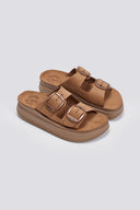 Σανδάλια flatforms δερμάτινα ZEFI FANTASY SANDALS