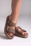 Σανδάλια flatforms δερμάτινα ZEFI FANTASY SANDALS