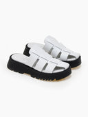 Σανδάλια flatforms fisherman από γνήσιο δέρμα TFP - Λευκό - thefashionproject.gr - TFP