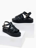 Σανδάλια flatforms gladiator δερμάτινα Estil