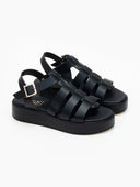 Σανδάλια flatforms gladiator δερμάτινα Estil