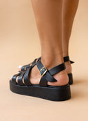 Σανδάλια flatforms gladiator δερμάτινα Estil