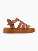 Σανδάλια flatforms gladiator δερμάτινα Estil