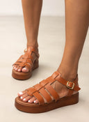Σανδάλια flatforms gladiator δερμάτινα Estil - Ταμπά - thefashionproject.gr - Estil