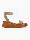 Σανδάλια flatforms καστόρινα Estil