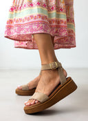 Σανδάλια flatforms καστόρινα Estil