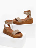Σανδάλια flatforms καστόρινα Estil