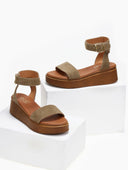 Σανδάλια flatforms καστόρινα Estil