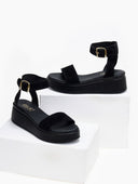 Σανδάλια flatforms καστόρινα Estil