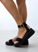Σανδάλια flatforms καστόρινα Estil