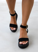 Σανδάλια flatforms καστόρινα Estil