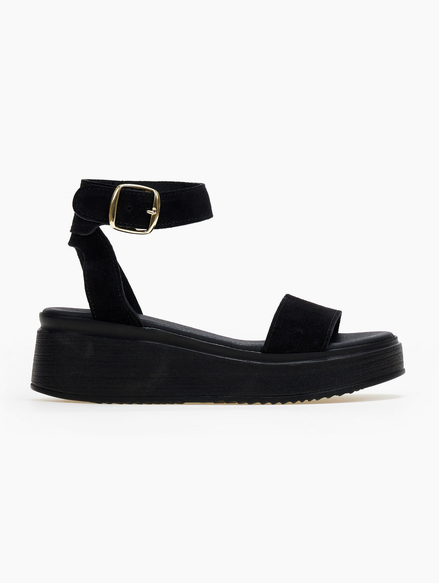 Σανδάλια flatforms καστόρινα Estil