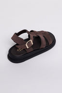 Σανδάλια flatforms καστόρινα gladiator Estil
