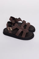 Σανδάλια flatforms καστόρινα gladiator Estil
