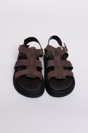 Σανδάλια flatforms καστόρινα gladiator Estil - Καφέ - thefashionproject.gr - Estil - 23973036002
