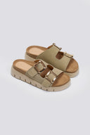 Σανδάλια flatforms καστόρινα MARIAMARE