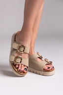 Σανδάλια flatforms καστόρινα MARIAMARE
