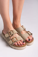 Σανδάλια flatforms καστόρινα MARIAMARE