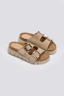 Σανδάλια flatforms καστόρινα MARIAMARE