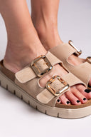 Σανδάλια flatforms καστόρινα MARIAMARE