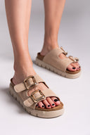 Σανδάλια flatforms καστόρινα MARIAMARE