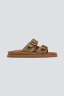 Σανδάλια flatforms καστόρινα με τοκάδες Estil