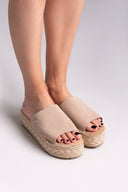 Σανδάλια flatforms καστόρινα Xti 143639 - Μπεζ - thefashionproject.gr - Xti Footwear