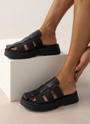 Σανδάλια flatforms fisherman από γνήσιο δέρμα TFP