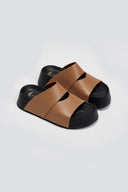 Σανδάλια flatforms με άνοιγμα Iris Sandals - Τάουπε - thefashionproject.gr - IRIS