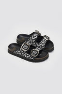 Σανδάλια flatforms με φάσες και τοκάδες - Μαύρο - thefashionproject.gr - MIRA