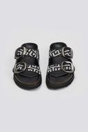 Σανδάλια flatforms με φάσες και τοκάδες - Μαύρο - thefashionproject.gr - MIRA