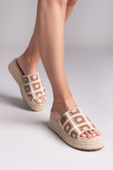 Σανδάλια flatforms με πλεκτό σχέδιο Refresh 172842
