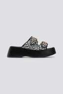 Σανδάλια flatforms με print Estil