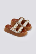 Σανδάλια flatforms με print Estil