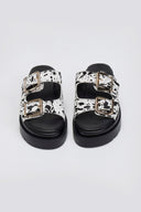 Σανδάλια flatforms με print Mariella Fabiani 2551/95