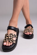 Σανδάλια flatforms με print Mariella Fabiani 2554/91