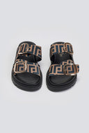 Σανδάλια flatforms με print Tfp